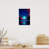 Poster Mystère de la Lune, arbre énigmatique Baigné de bl (Cuisine)