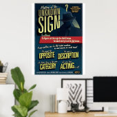 Poster Mystère du signe inconnu. Affiche. (Bureau à domicile)