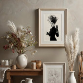 Poster Mystère voilée : Monochrome avant-gardiste