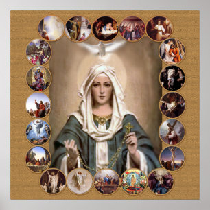 POSTER MYSTÉRIES DU SAINT ROSARI,