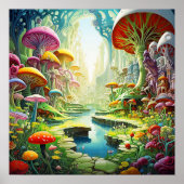 Poster Mystérieuse Terre Colorée Surréelle Nature (Devant)