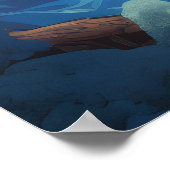 Poster mystérieux Bigfoot en style PNG (Coin)