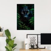Poster Mystérieux Black Panther Jungle Faune Design (Bureau à domicile)