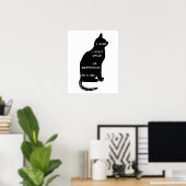 Poster Mystérieux comme un chat Edgar Allan Poe Citation (Bureau à domicile)
