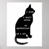 Poster Mystérieux comme un chat Edgar Allan Poe Citation (Devant)