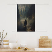Poster Mysterious Victorian Man Jack the Ripper Walking (Cuisine)