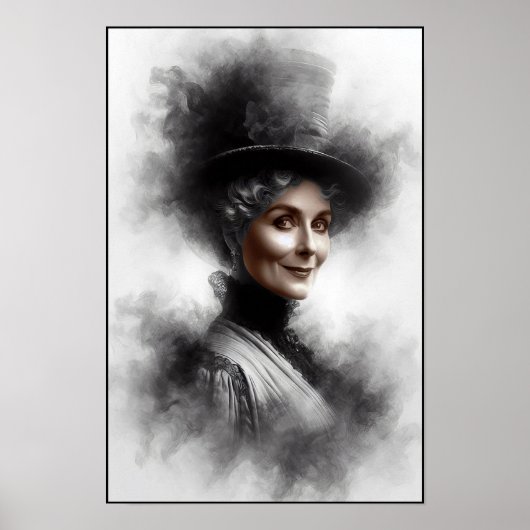 Poster Mysterious Victorian Woman Portrait Art (Devant)