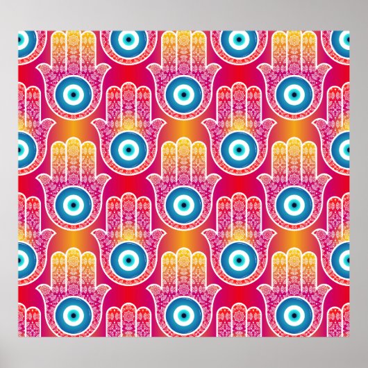 Poster Mystic hamsa : design harmonieux. (Devant)