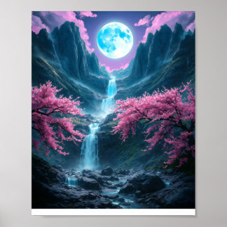 Poster Mystic Moonlit Valley