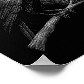 Poster Mystic Raven Moon Dark Folklore Witchcraft Viking  (Coin)