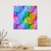 Poster Mystic Topaz Blue Glassy Texture (Cuisine)