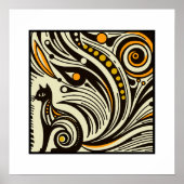 Poster Mystic Whiskers : Retro Cat Art (Devant)