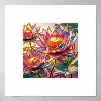 Poster "Mystical Desert Mirage - Surreal Camel Caravan"