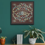 Poster Mystical Eye Roses Vines Magical Boho Colorful<br><div class="desc">This hand made pattern makes awesome wall art. Change the colors to fit your decor or add your own custom text. Check out my shop for more or let me know if you'd like something custom!</div>