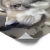 Poster Mystical Girl with Fire Ball and Wolves (Coin)