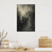 Poster Mystical Ivy Path Haunting Gothic Castle Art Dark (Cuisine)