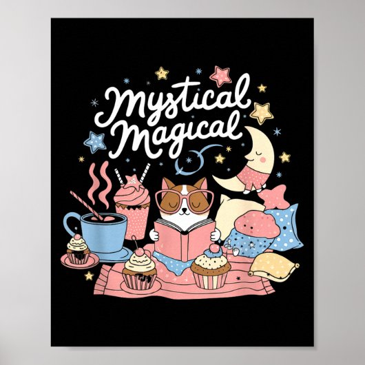 Poster Mystical Magical Retro Aesthetic Space Gift Men Wo (Devant)