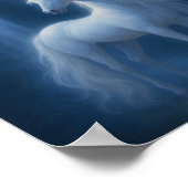 Poster Mystical Moonlight Unicorn & Waterfall Fantasy Art (Coin)