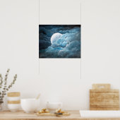 Poster Mystique, Lumière Lune, Lune, De La Peinture Origi (Cuisine)
