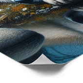 Poster Mystique Une Femme Amérindienne Avec Loups 18x24 (Coin)