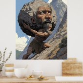 Poster Mythe de Sisyphe | Lutte Éternelle et Force A (Cuisine)