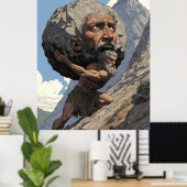 Poster Mythe de Sisyphe | Lutte Éternelle et Force A (Bureau à domicile)