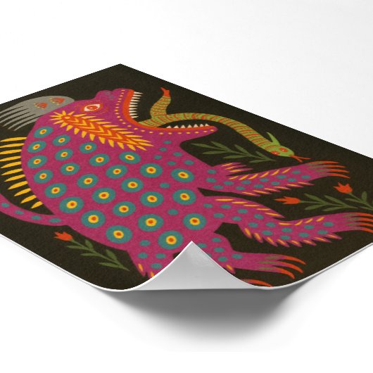 Poster Mythique Créature Folk Art Imprimer (Coin)