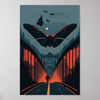 Poster Mythique Mothman et Silver Bridge