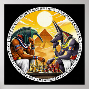 Poster Mythologie égyptienne divinité Anubis Thoth