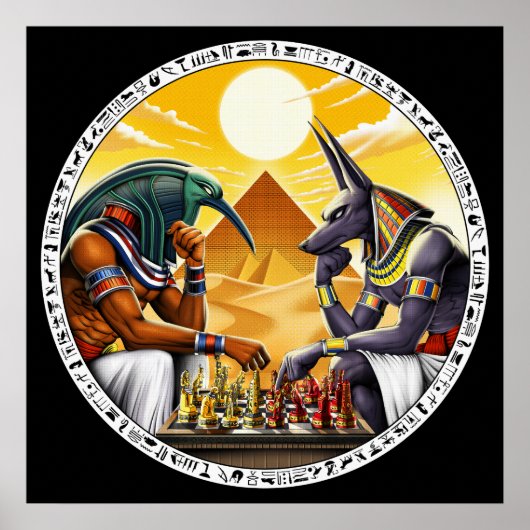 Poster Mythologie égyptienne divinité Anubis Thoth (Devant)