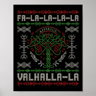 Poster Mythologie nordique - Yule Viking - Yggdrasil Noël