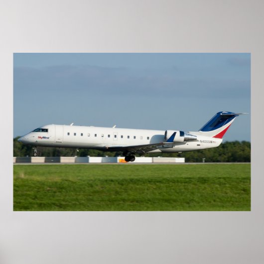 Poster N405SW Skywest Canadair CRJ-200ER (Devant)
