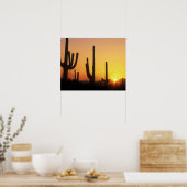Poster N.A., USA, AZ, Saguaro NP, Saguaro Sunset (Cuisine)