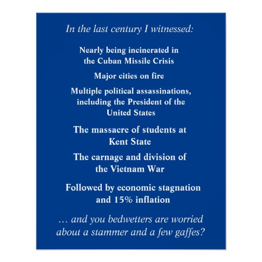 Poster N’ayez pas peur de soutenir Joe Biden (Devant)