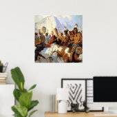 Poster N C Wyeth Western Peinture "The War Party" (Bureau à domicile)