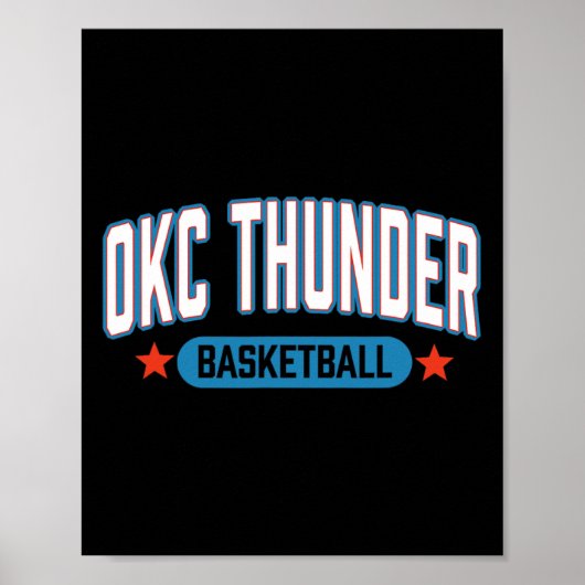 Poster N Oklahoma City Thunder Sketll Americana (Devant)