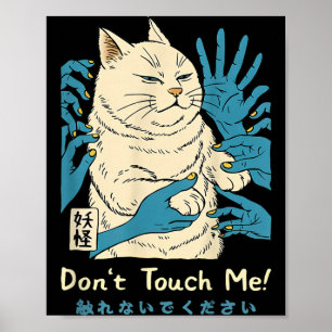 Poster N' touchez pas l'espace personnel de ce chat drôle