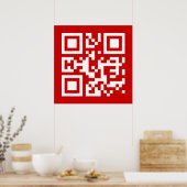 Poster N° Y — Code QR blanc (Cuisine)