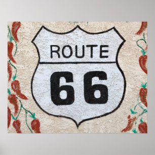 Poster NA, États-Unis, Arizona, Holbrook Route 66 panneau