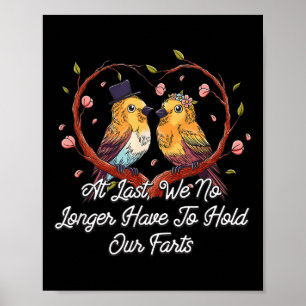 Poster N'A Plus À Tenir Nos Farts Mariage Drôle