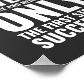 Poster N'abandonne jamais ! | Devis motivationnel (Coin)