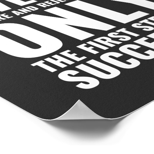 Poster N'abandonne jamais ! | Devis motivationnel (Coin)