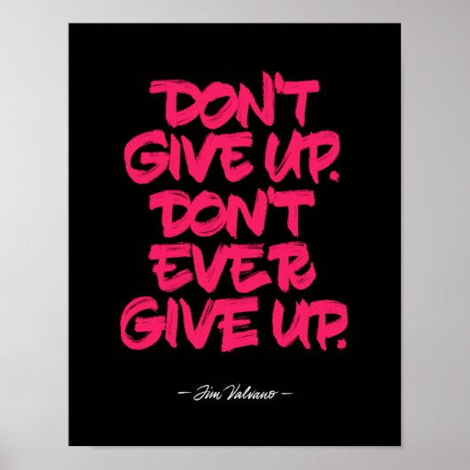 Poster N'abandonne pas. N'abandonne jamais (Devant)