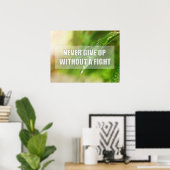 Poster N'abandonnez jamais sans combat (Bureau à domicile)