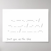 Poster N'abandonnez pas le navire dans Morse Code Mur Imp (Devant)