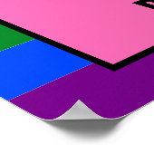 Poster N'achetez pas du drapeau de la Rainbow Pride de Bi (Coin)
