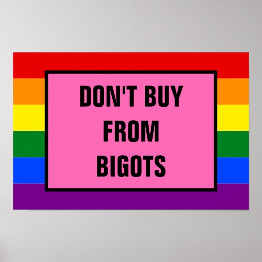 Poster N'achetez pas du drapeau de la Rainbow Pride de Bi (Devant)