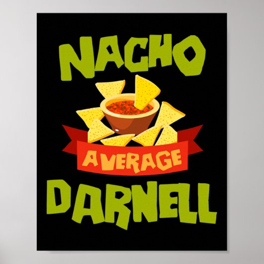 Poster Nacho Average Darnell Funny Birthday Personalized  (Devant)