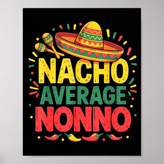 Poster Nacho Average Nonno Cinco De Mayo Fête des Pères (Devant)
