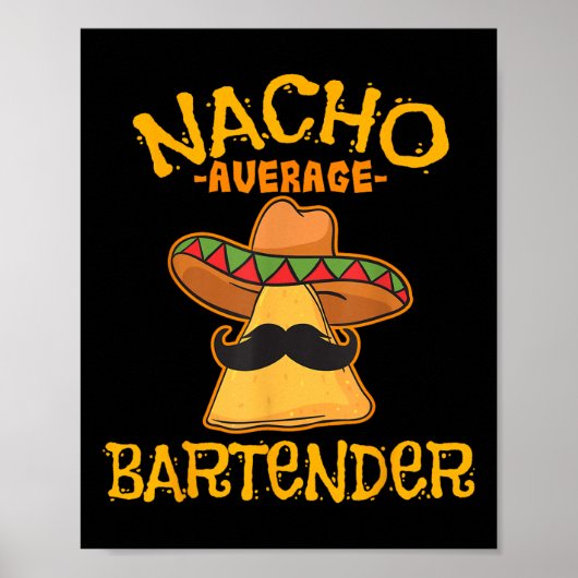 Poster Nacho Bartender Moyen Cinco De Mayo Fiesta (Devant)